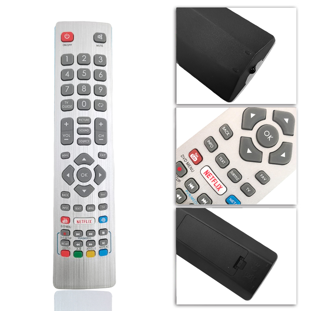 NEW Replacement IR Remote for Sharp Aquos TVs - Model SHWRMC0115, SHWRMC0121, DH-2086, DH-2087 (Multi-Device Control