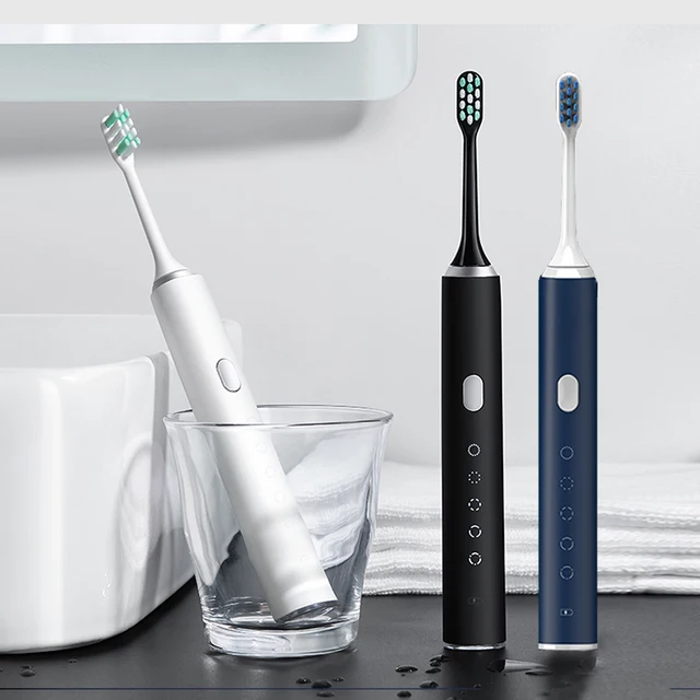 Sonic Electric Toothbrush for Adults - Rechargeable | 3 Brush Heads | Deep Cleaning | USB Charging