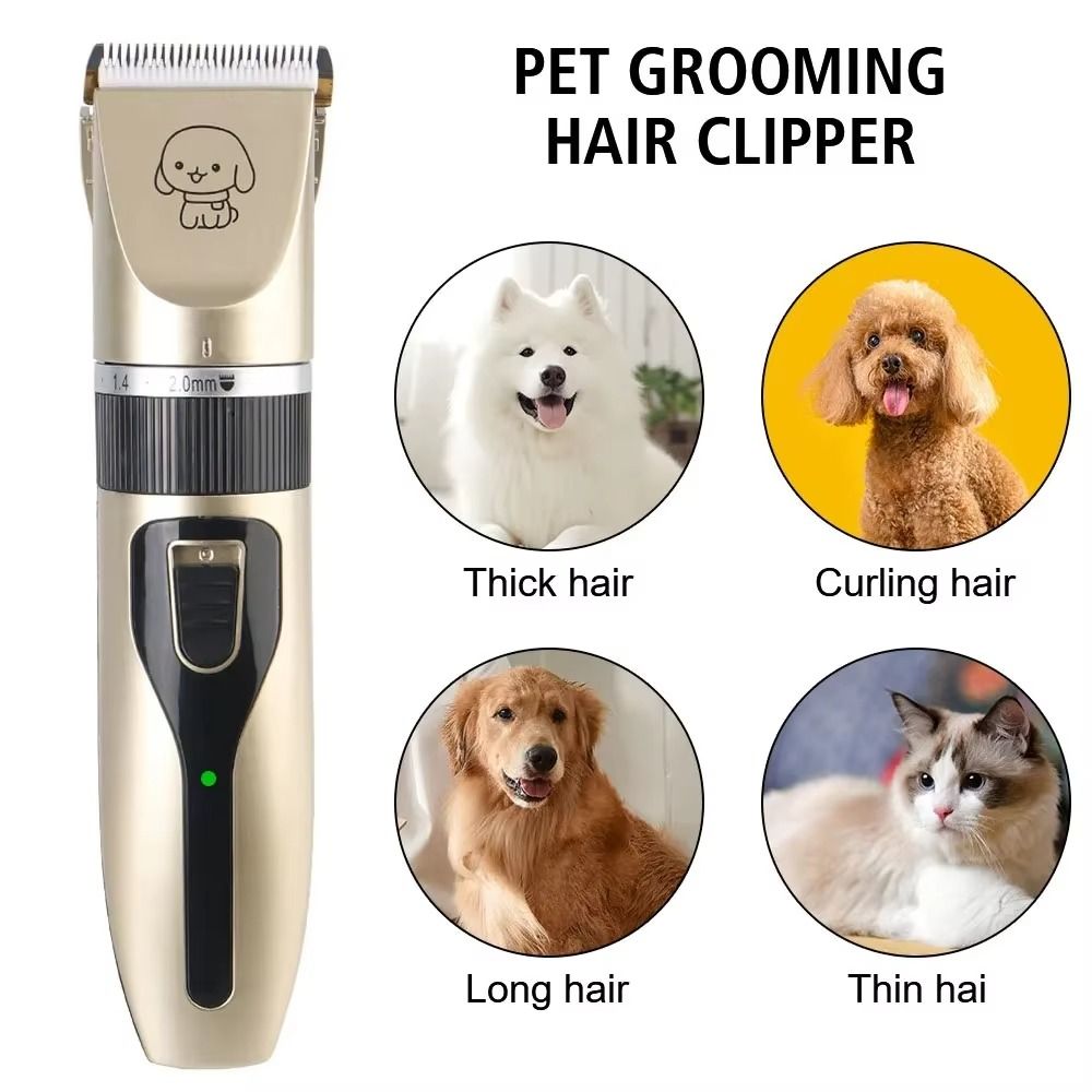 Professional USB Rechargeable Dog Hair Clippers Silent 4-in-1 Electric Pet Grooming Tool Pets Haircut Trimmer Pet Supplies