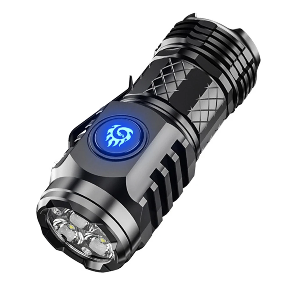 Type-C Rechargeable Adjustable Brightness Flash Light Waterproof Flashlight Small LED Flashlight 5Light Mode for Outdoor Bles Online DZ-23B-22