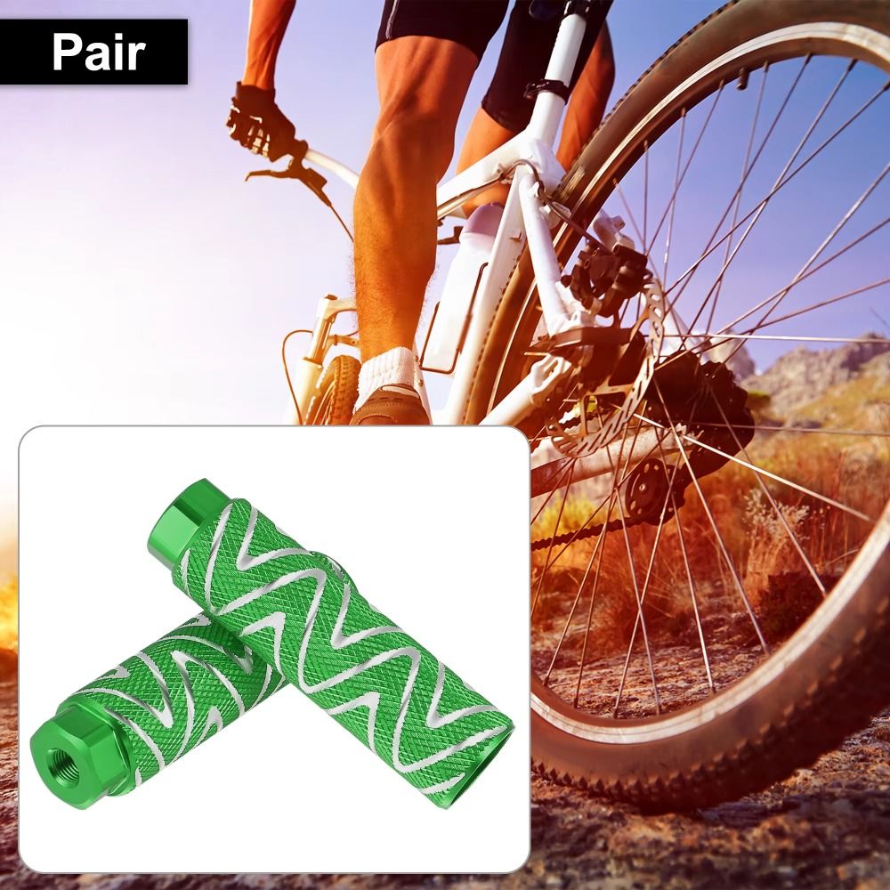 Pair Bicycle Accessories Anti-Skid Bike Footrest Lever Axle Pegs Weight-bearing Aluminum Alloy Bicycle Rear Footrest Pedals Universal Heavy Bike Bicycle Pedals Motorcycle