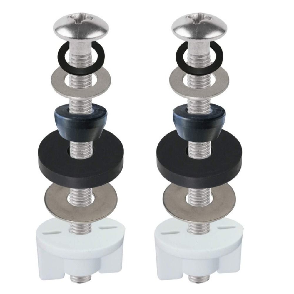 2 Pieces Repairs Kits Stainless Steel Toilet Seat Screws Bolts Replacement Toilet