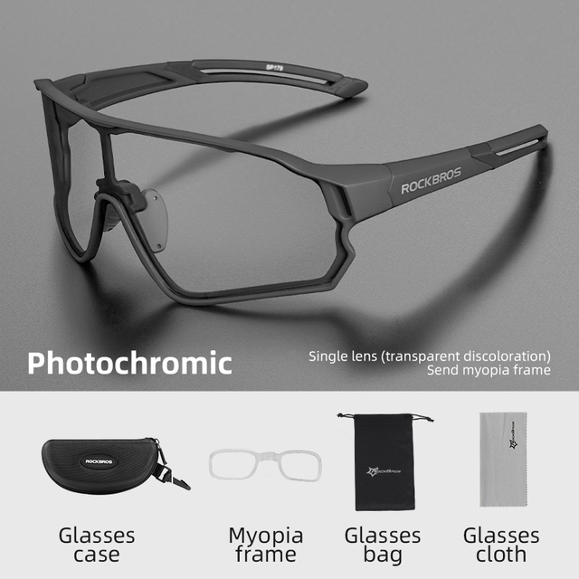 ROCKBROS Bicycle Glasses Polarized Photochromic Lens Bike Sunglasses MTB Road Goggle Eyewear Sport Sun Protection