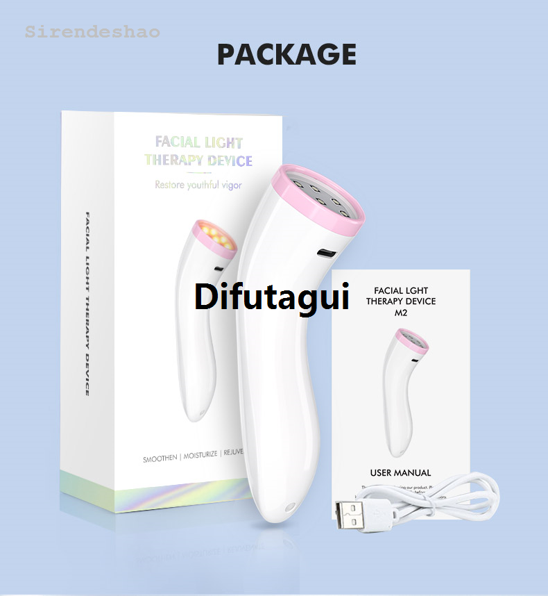 Difutagui New RF UV Facial Led Red Blue Acne Spot Treatment Home Use RF Beauty Bargain price Luxury Device Equipment Wand Massager Face Light Therapy Machine