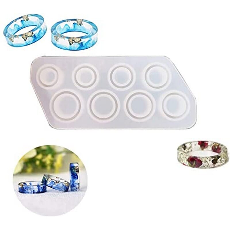Bakers World Silicone Ring Mold,15mm/16mm/17mm /18mm/19mm/20mm/21mm/22mm Ring Jewelry Ring Casting Mold Jewelry Making