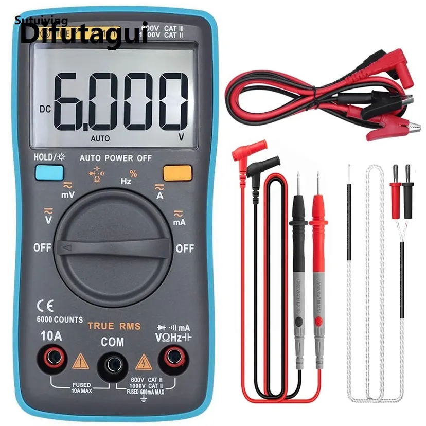 Difutagui Fashion Sutuiying BSIDE Digital Multimeter Voltage Tester Multimetro With Continuity 【2025 Version】 Frequency Resistance Capacitance Temperature Diode Test