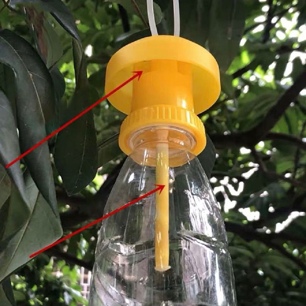 2Pcs Portable Plastic Fruit Fly Trap Antimosquito Yellow Insect Fly Catcher Farm Tool Universal Insect Trap