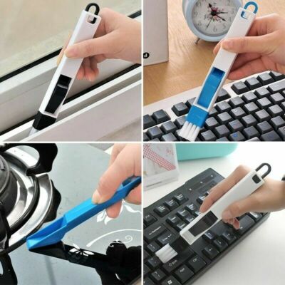 Portable Multifunctional Cleaning Brush For Door, Window, Keyboard Cleaner With Dust Shovel Rail Tool