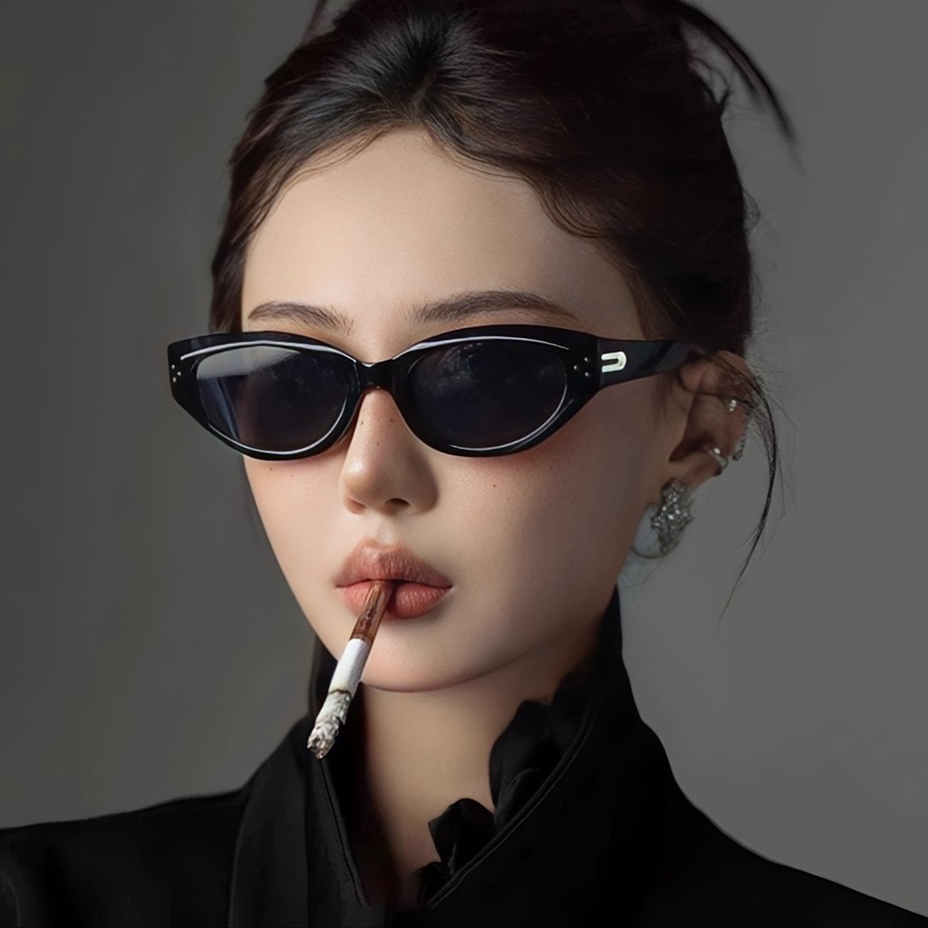 Enacolor Plastic Sunglasses for Women - Vintage Cat Eye Style Protected From Ultraviolet Rays Summer