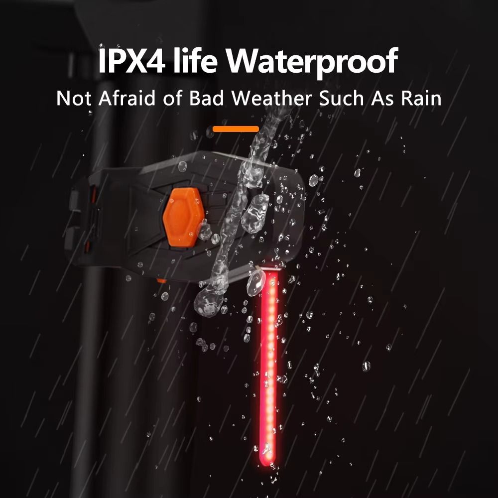 Compact Waterproof Bike Taillights Multifunctional Charging Adjustable Emergency Warning Lights Foldable Red/White Lighting Bicycle Rear Light Mountain Road Bike