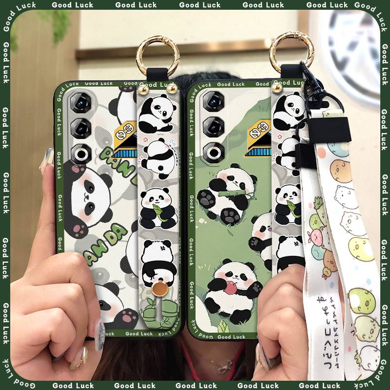 Anti-dust Anti-knock Phone Case For Honor X9a 5G/Magic5 Lite Wristband Phone Holder Durable ring Lanyard Fashion Design
