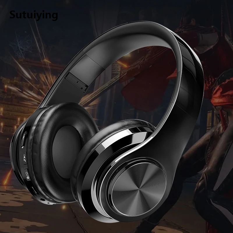 Sutuiying B39 Wireless Bluetooth Headphones With Mic Noise Cancelling Headsets New Stereo Sound Earphones Sports Gaming Headphones Supports TF