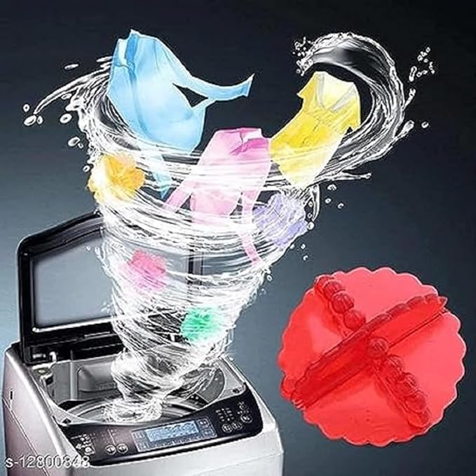 Pack of 4 Solid Colorful Reusable Dryer Laundry Balls for Washing Machine