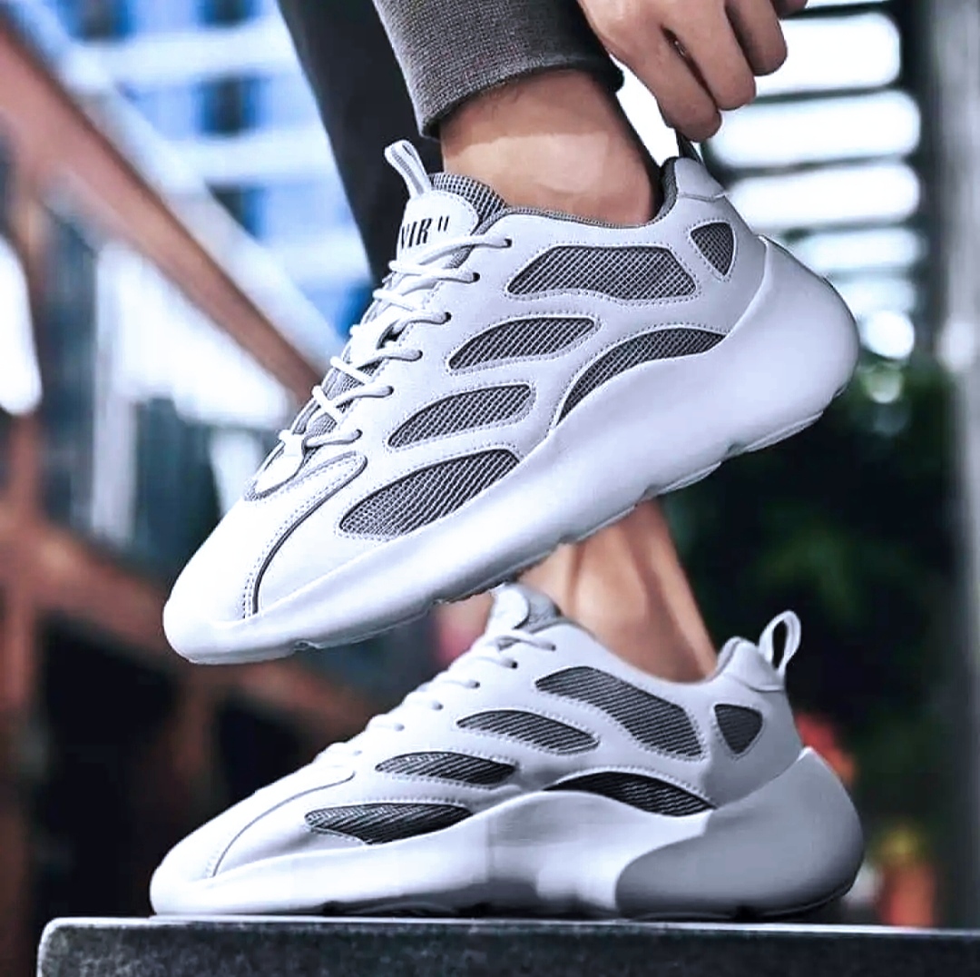 AtoZfootHouse White Breathable Running Shoes For Men (HJK-1)