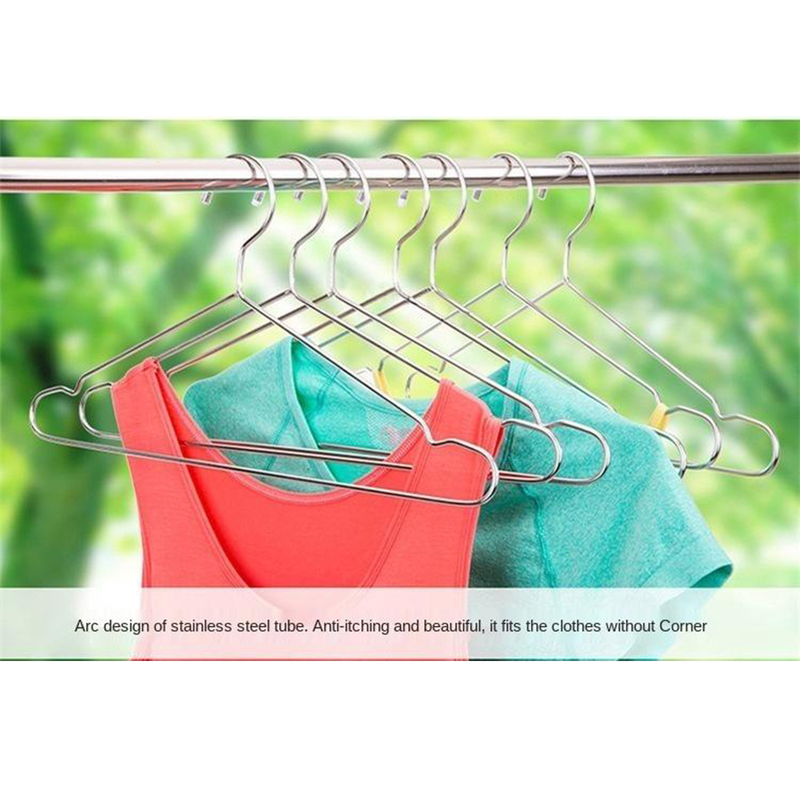 10 Stainless Steel Cloth Hangers - Rust-Resistant and Strong for Everyday Use