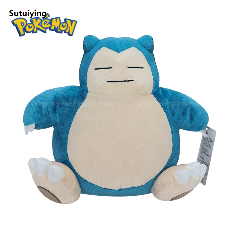 Sutuiying 24cm Original Pokemon Plush Toy Snorlax Stuffed Toys Cartoon Profesional Cute Plush Dolls Throw Pillow Birthday Gift For Kids