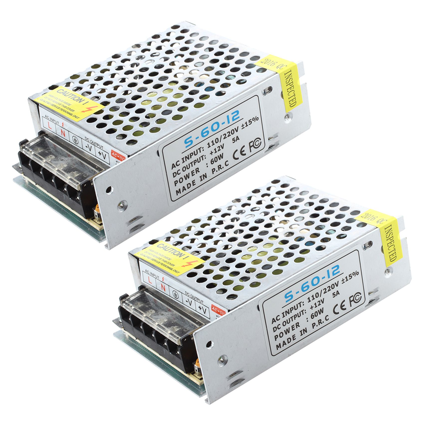 2X New Hot Selling 12V 5A Switching Power Supply for LED Strip Light
