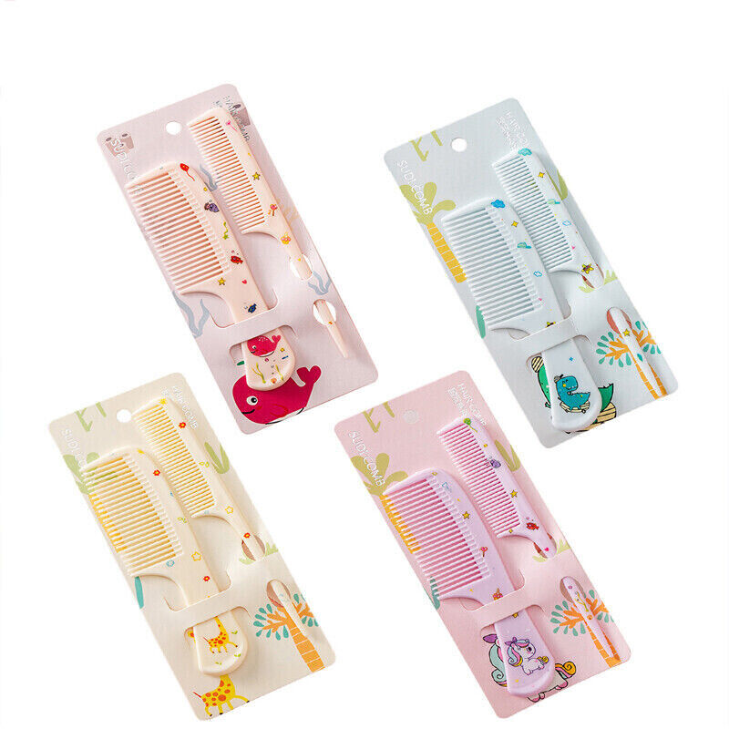 2Pcs Baby Safety Anti-Static Hair Styling Brush & Scalps Comb For Curly Hair