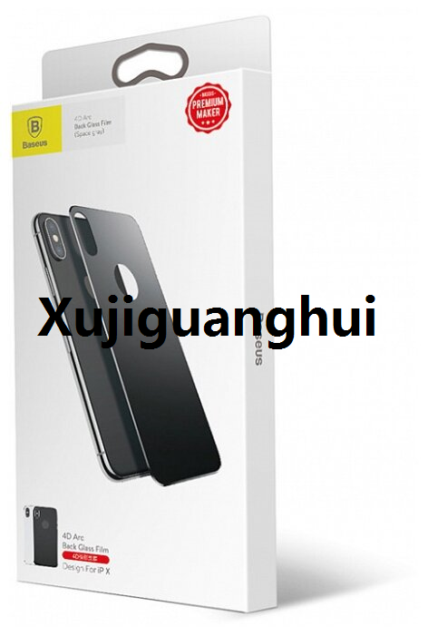 Xujiguanghui Baseus Silk-screen back glass film Space gray for IPhone X