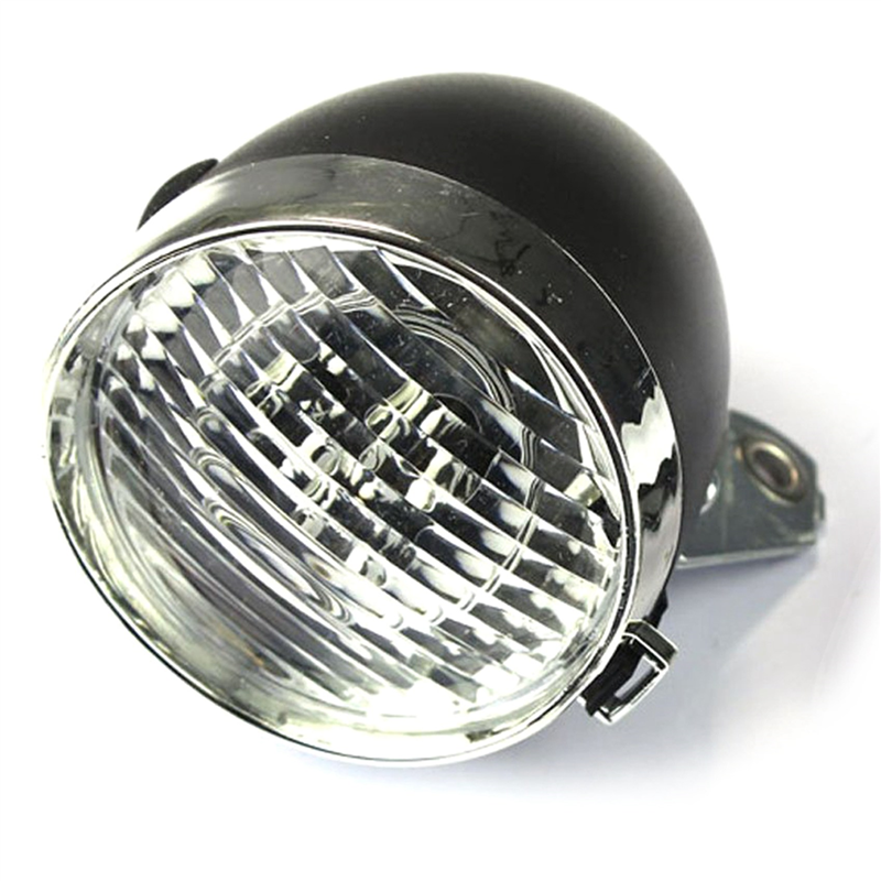 ARELENE 2X Retro Bicycle Bike Accessory Front Light Bracket Vintage 3LED Headlight (Black)