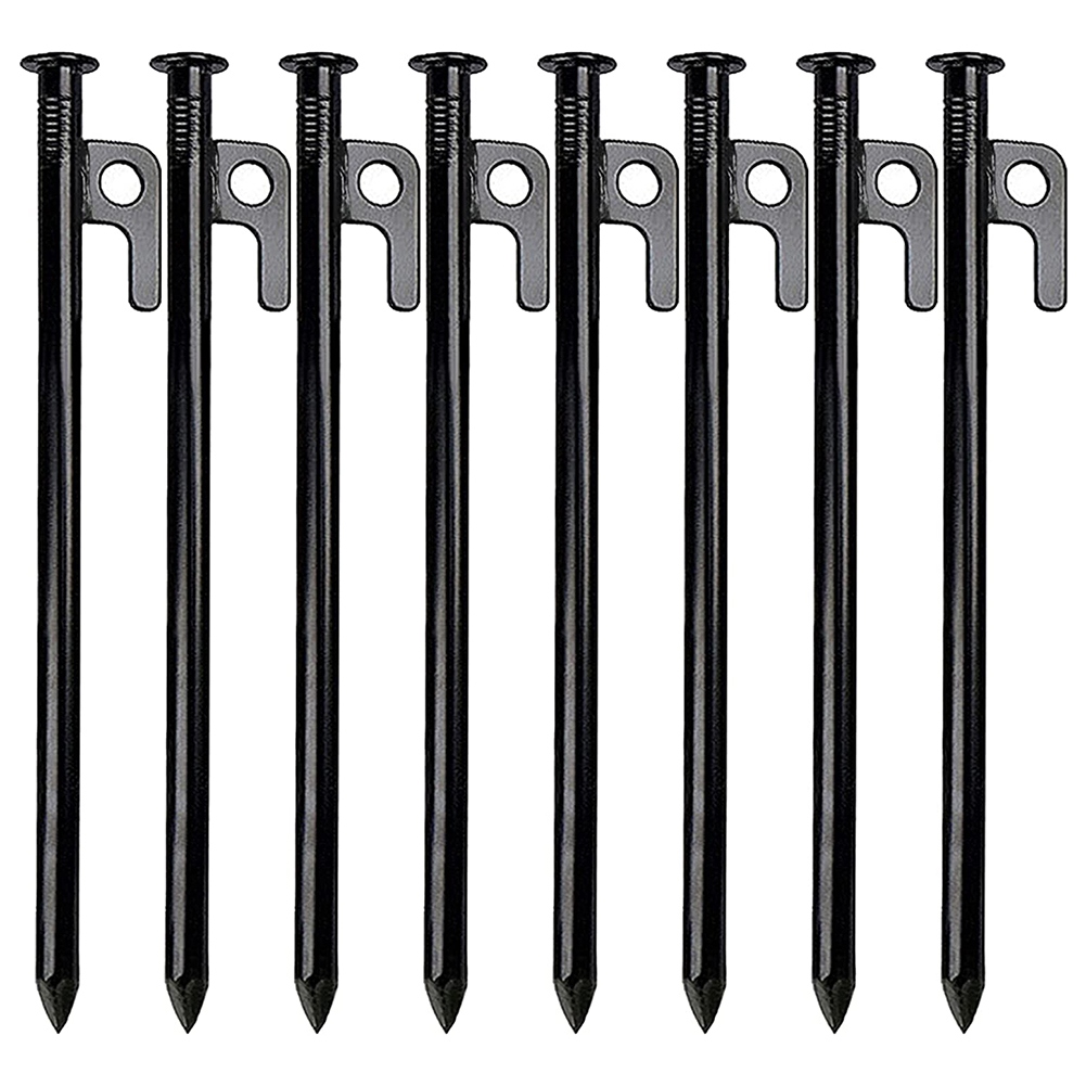 8 Pack Tent Stakes Tent Pegs for Camping Steel Tent Stakes ,30cm