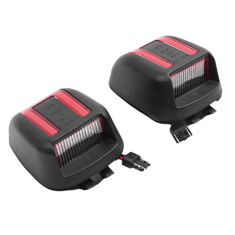 Car LED License Plate Lights Number Plate Dual Color Light for Navara D40 Equator
