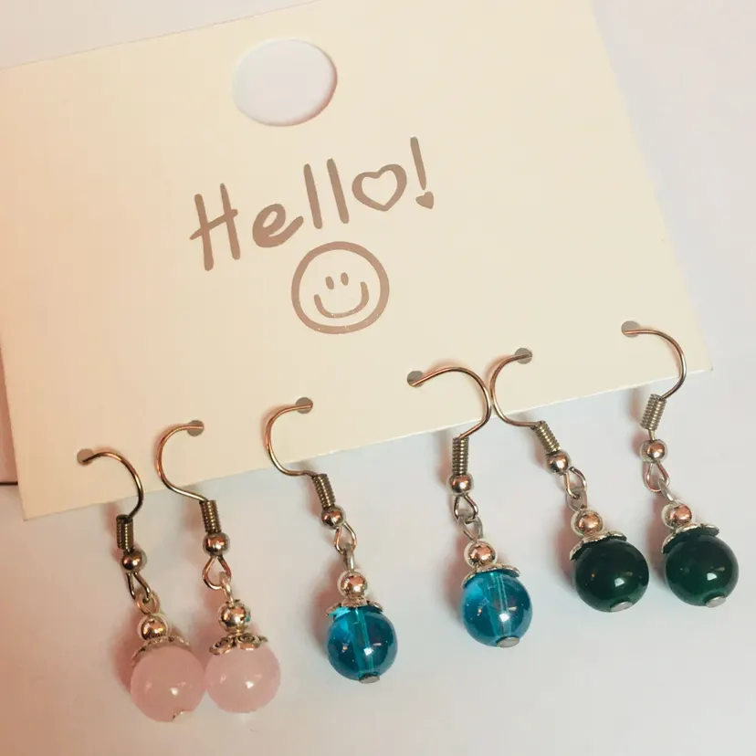 Handmade Earrings 3 Pairs Set For Women