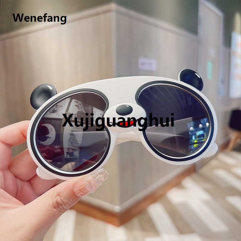 Xujiguanghui Wenefang Bargain price Cartoon Sunglasses Children Boys Girls Panda Shaped Polarized Sun Glasses Kids UV Protection Gafas De Sol Mujer UV400 Gift