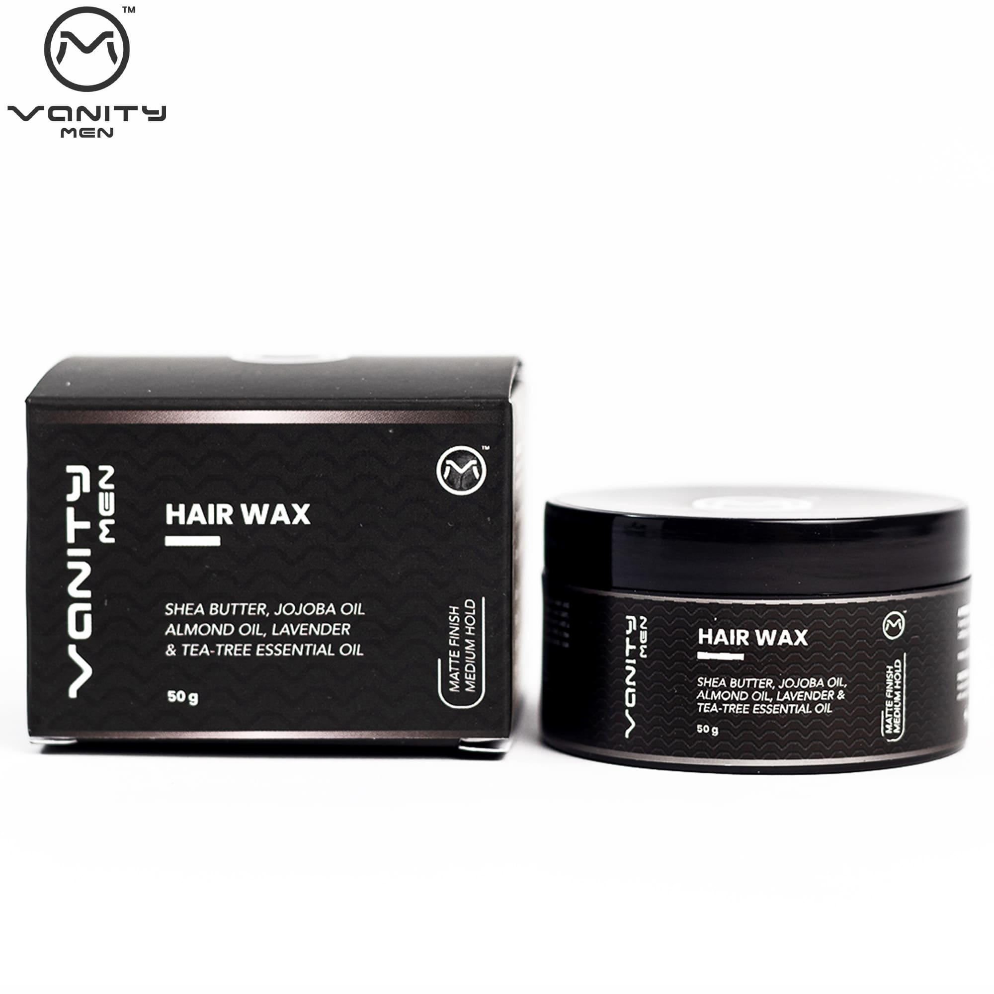 Vanity Men Hair Wax 50gm | Medium Hold, Matte Finish