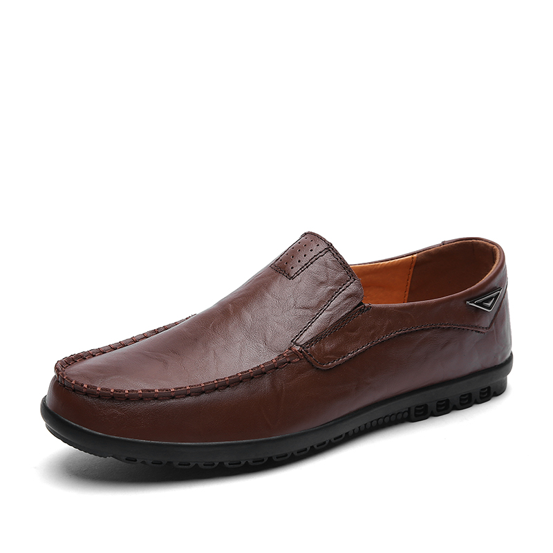 ( BROWN/41 ) CLOHOO mans comfortable soft sole slip-on Loafers versatile casual mans shoes business formal leather shoes Bles Online DZ-3A-27