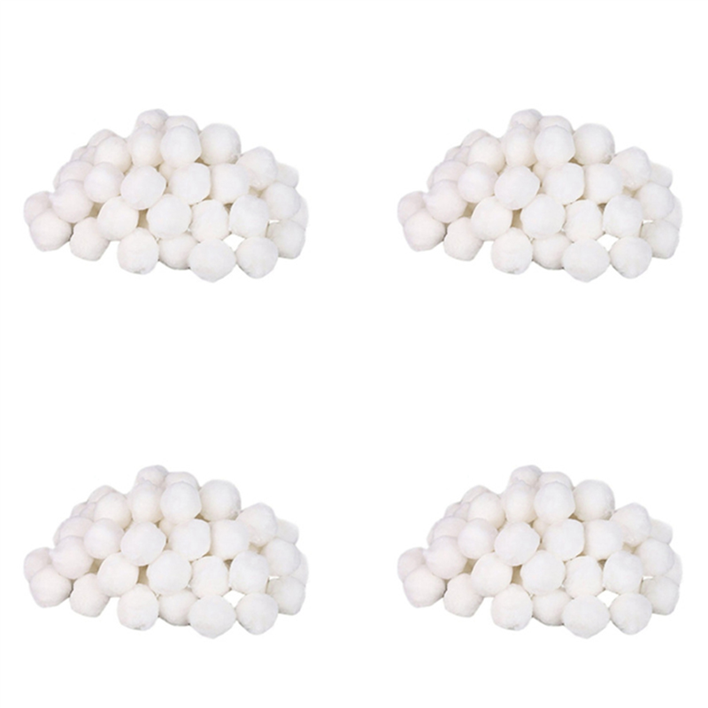 FORIDE 4X Swimming Pools Filter Balls Portable Wet Dry Cotton Canister Clean Fish Tank Filter Material Water Purification Fiber 200g