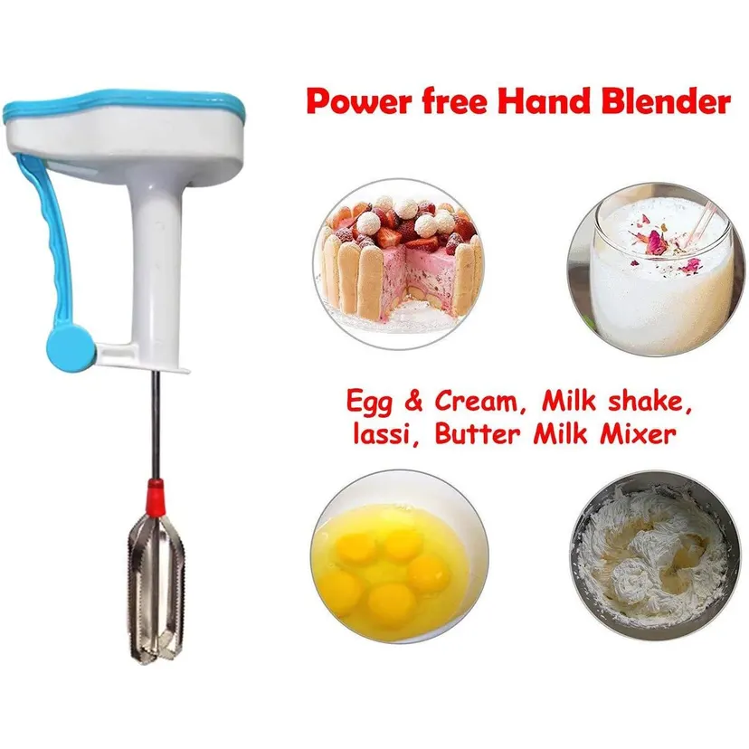 Plastic Powerless Hand Blender For Kitchen (Medium, Multicolour)