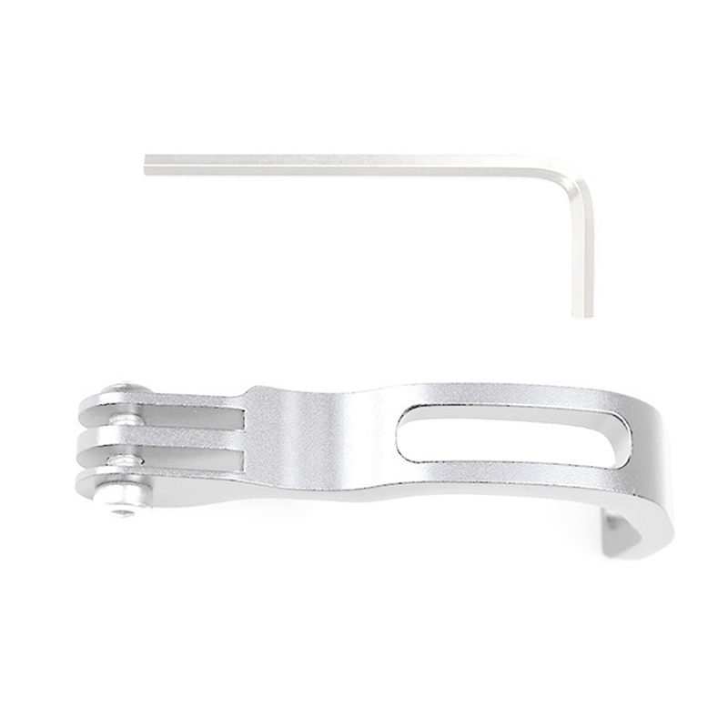 JAERBEE Folding Bicycle Front Fork Lamp Bracket Bicycle Lamp Extension Bracket Aluminum Alloy Extension Fittings Silver