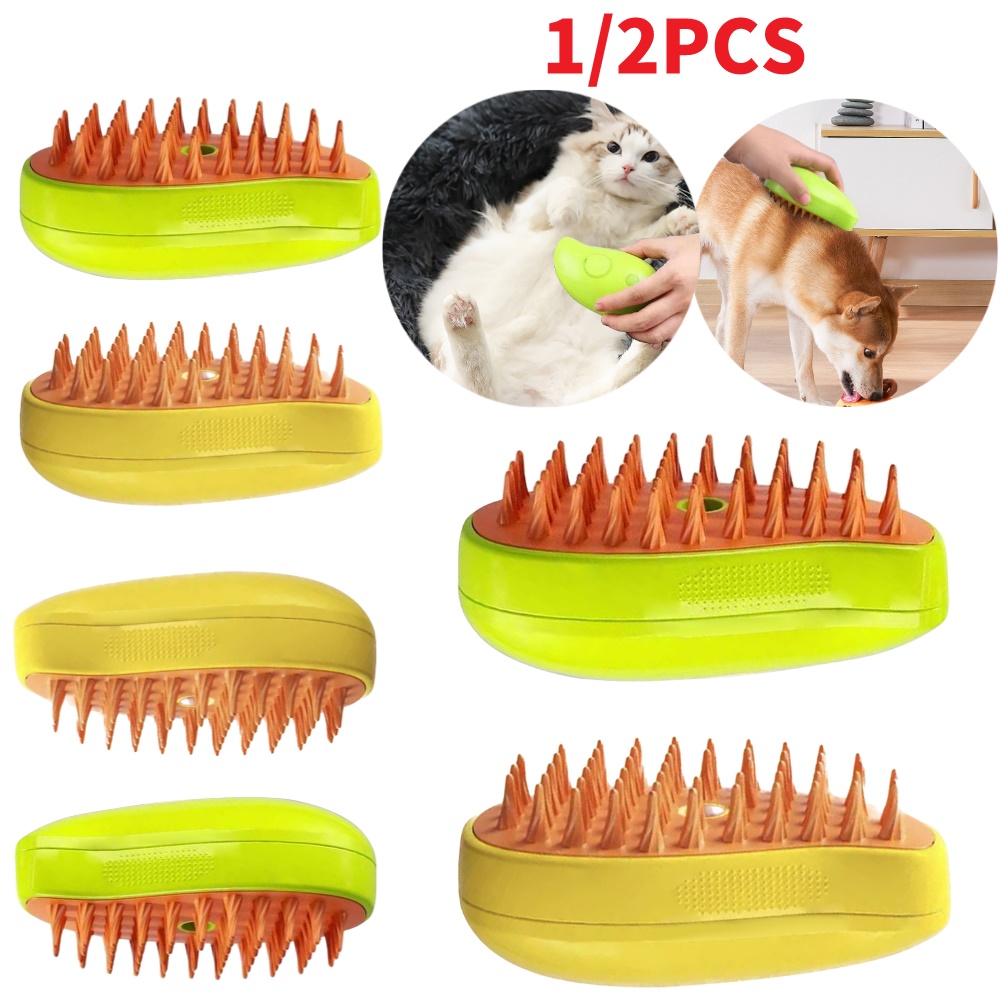 Cat Steam Brush Electric Spray Cat Hair Brush 3 In1 Dog Steamer Brush for Massage Pet Grooming Cat Hair Brush for Removing