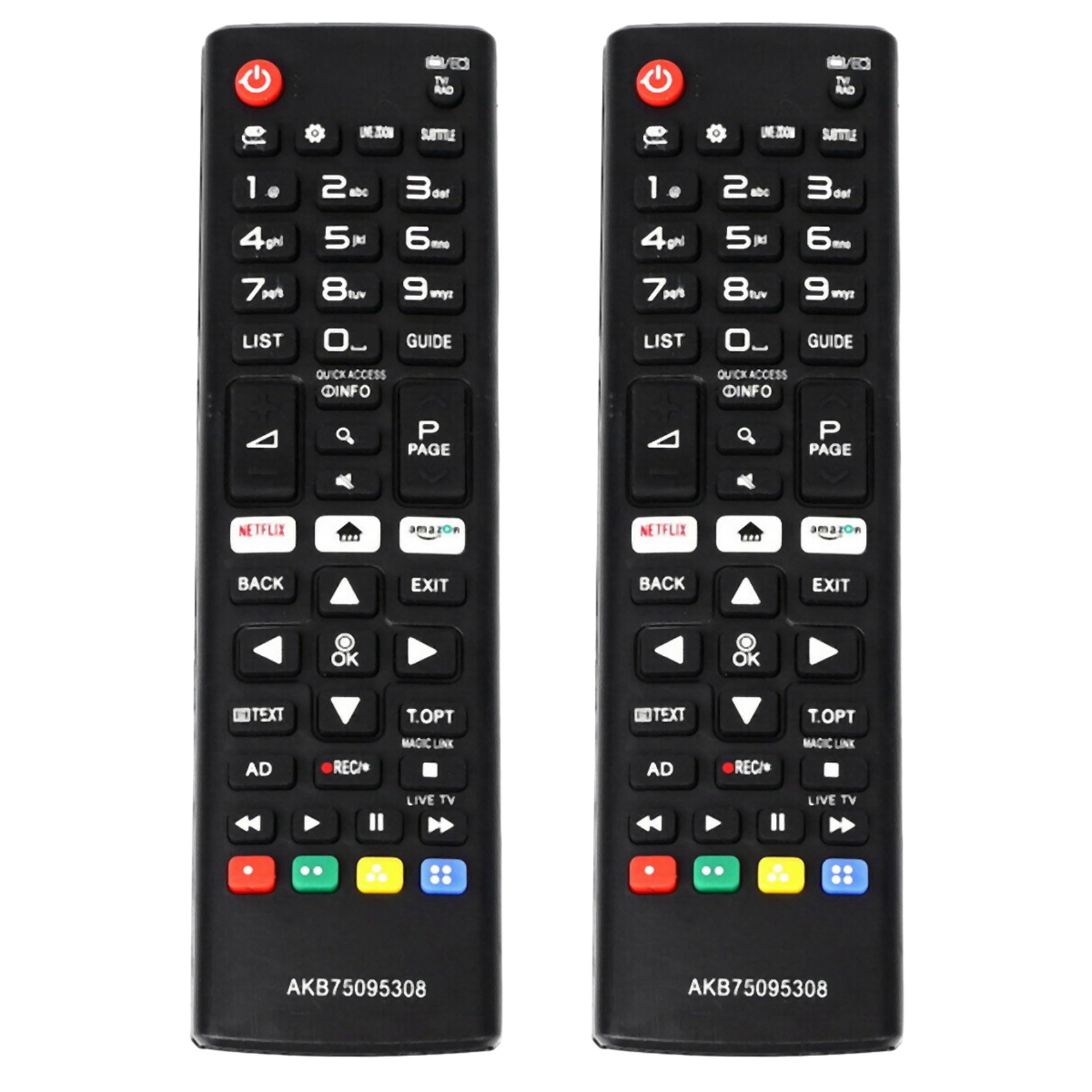 Spreeshop 2X Remote Control Controller Replacement for Smart LED TV Buttons