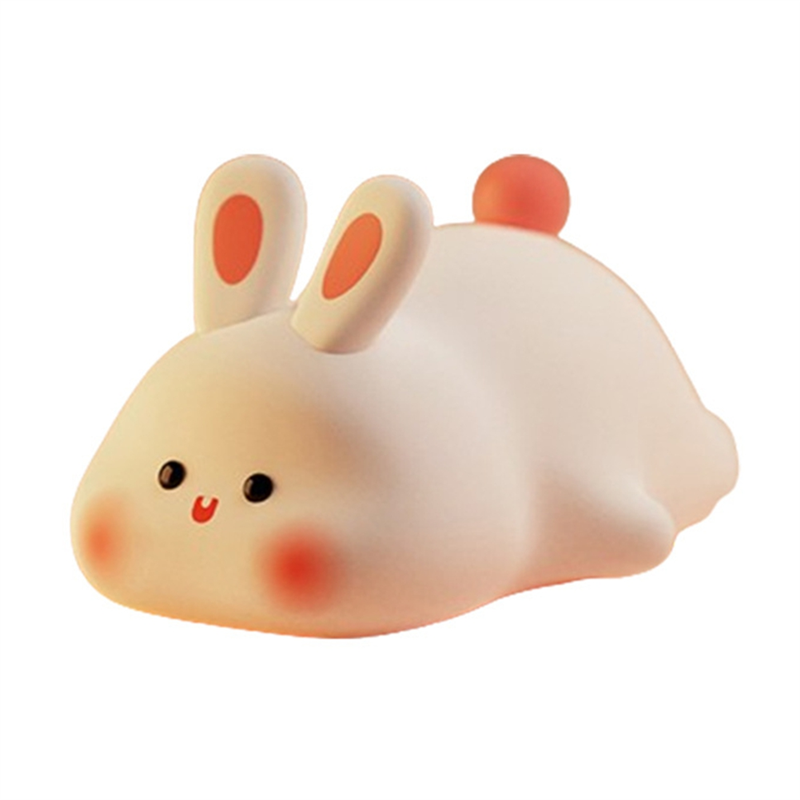 Rabbit Night Light,Cute Silicone Lamp, Dimmable Light Up Bunny, Night Lamp,Rechargeable Bunny Nightlight, Bedside Lamp