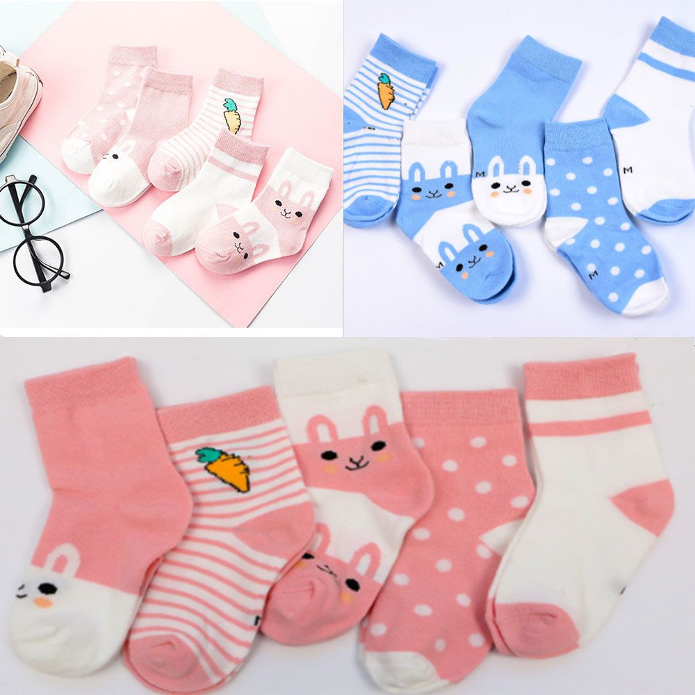 New 1-3-6 Years Old Rabbit Pattern Newborn baby Socks Short Socks Boys and Girls Baby Cotton