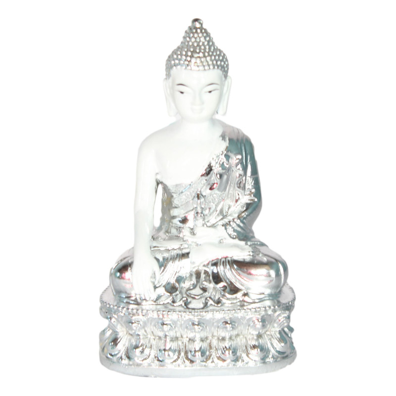 White/Silver Buddha Ceramic Statue/Gift Item