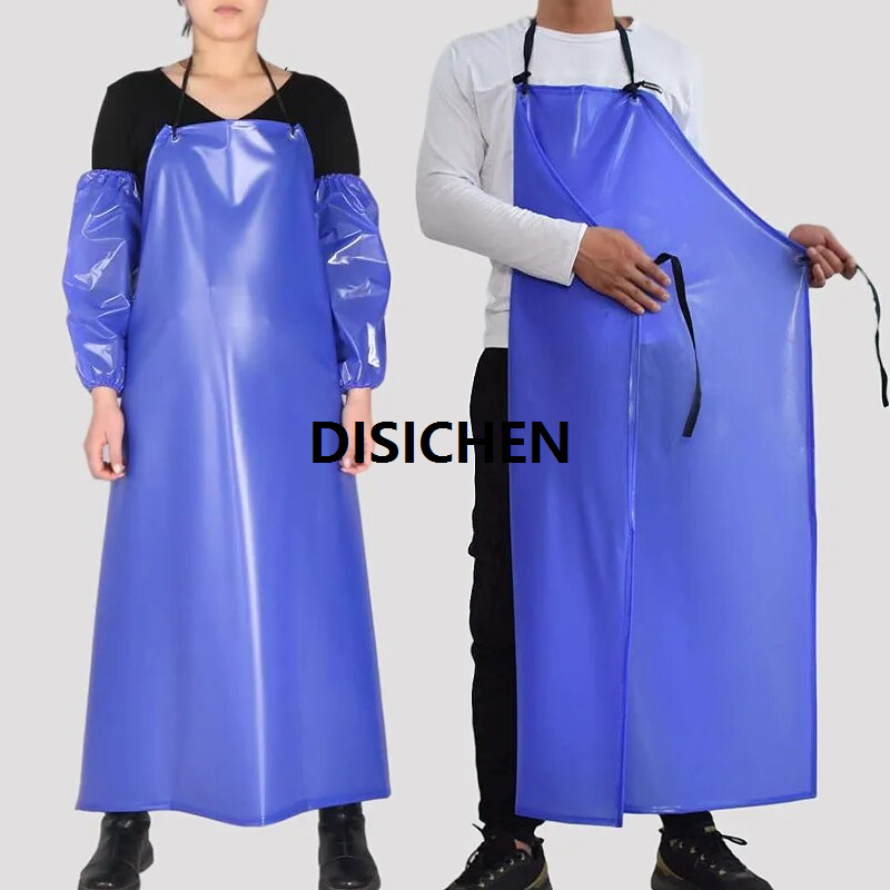 DISICHEN Waterproof Kitchen Apron Pvc Sleeveless фартук Durable Extra Long Apron For Cooking Cleaning Thickened Wear Resistant Oilproof Luxury