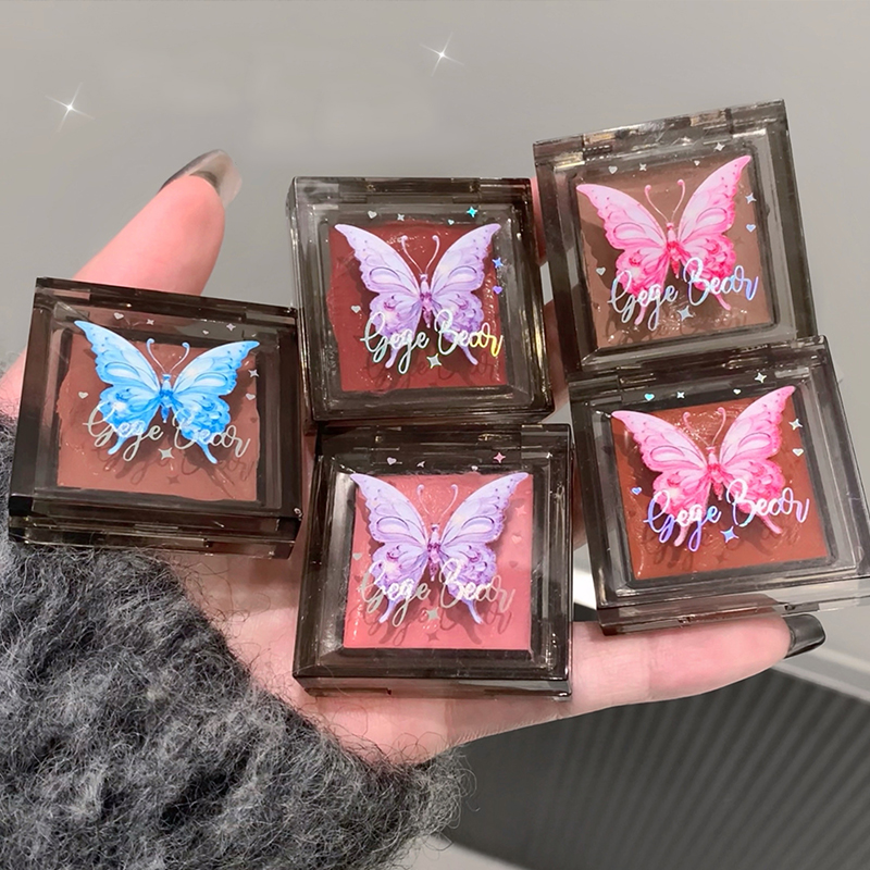 Yuanyan Jelly Blush Stick Face Brightening Contouring Shadow Blusher Peach Pink Cheek Lip Eye Tint Blusher Stick Makeup Cosmetics