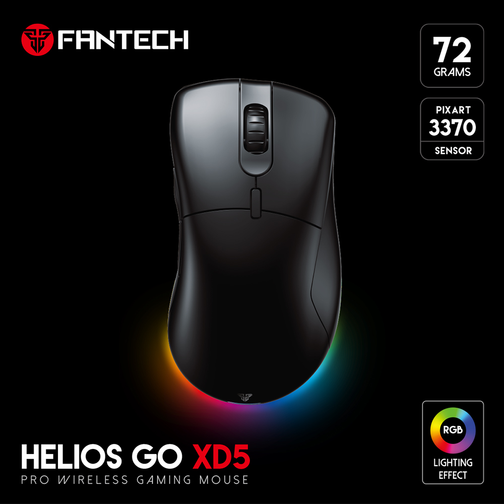 Fantech Helios Xd5 Ergonomic Gaming Mouse-Black