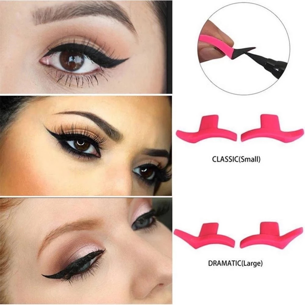 Yuanyan 1 Pair Wing Style Eyeliner Stamp Cat Eye Eyeliner Stencil Models Shaper Beauty Eyeshadow Makeup Tool Professional Accessories