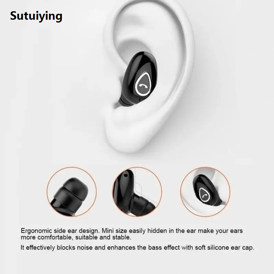 Sutuiying Wireless 5.0 Bluetooth Headphones Noise Canceling Earbuds Mini Fifty percent discount Sleeping Headsets Stereo Sound With Built In Mic Headphone