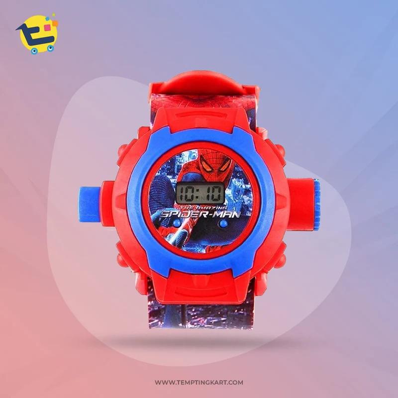 Kids Watch Spider Man Watch with Projector Flashlight for Kids New-2026