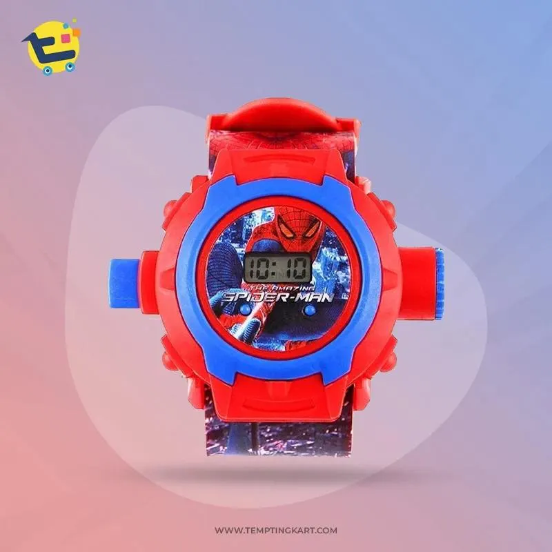 Kids Watch Spider Man Watch with Projector Flashlight for Kids New-2026