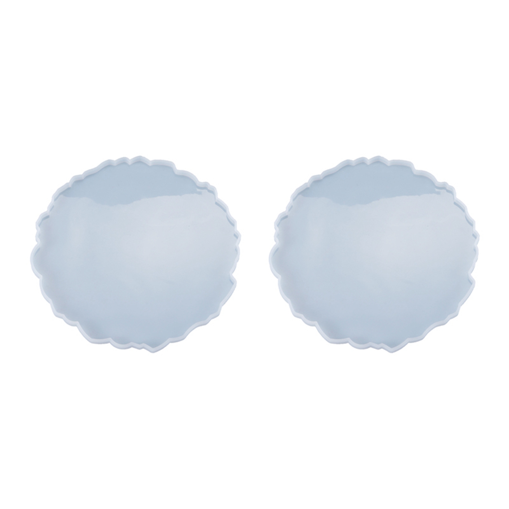 JINMY 2X DIY Crystal Epoxy Mold Compote Swing Table Round Lace Coaster Table Decoration Silicone Mold