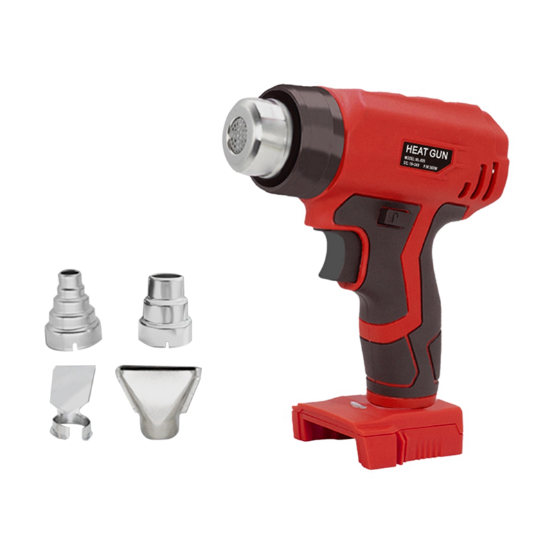 Electric Heat Tool with 4 Nozzles Heat Shrink Wrapping Cordless Handheld Hot Fit for 18V 20V Battery Replacement Parts Plastic