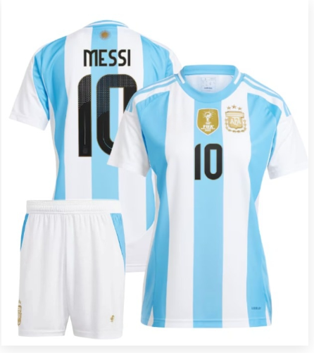 New MESSI 10 Printed Argentina Home, 2024/ 25 Jersey Set For Men - Football Jersey