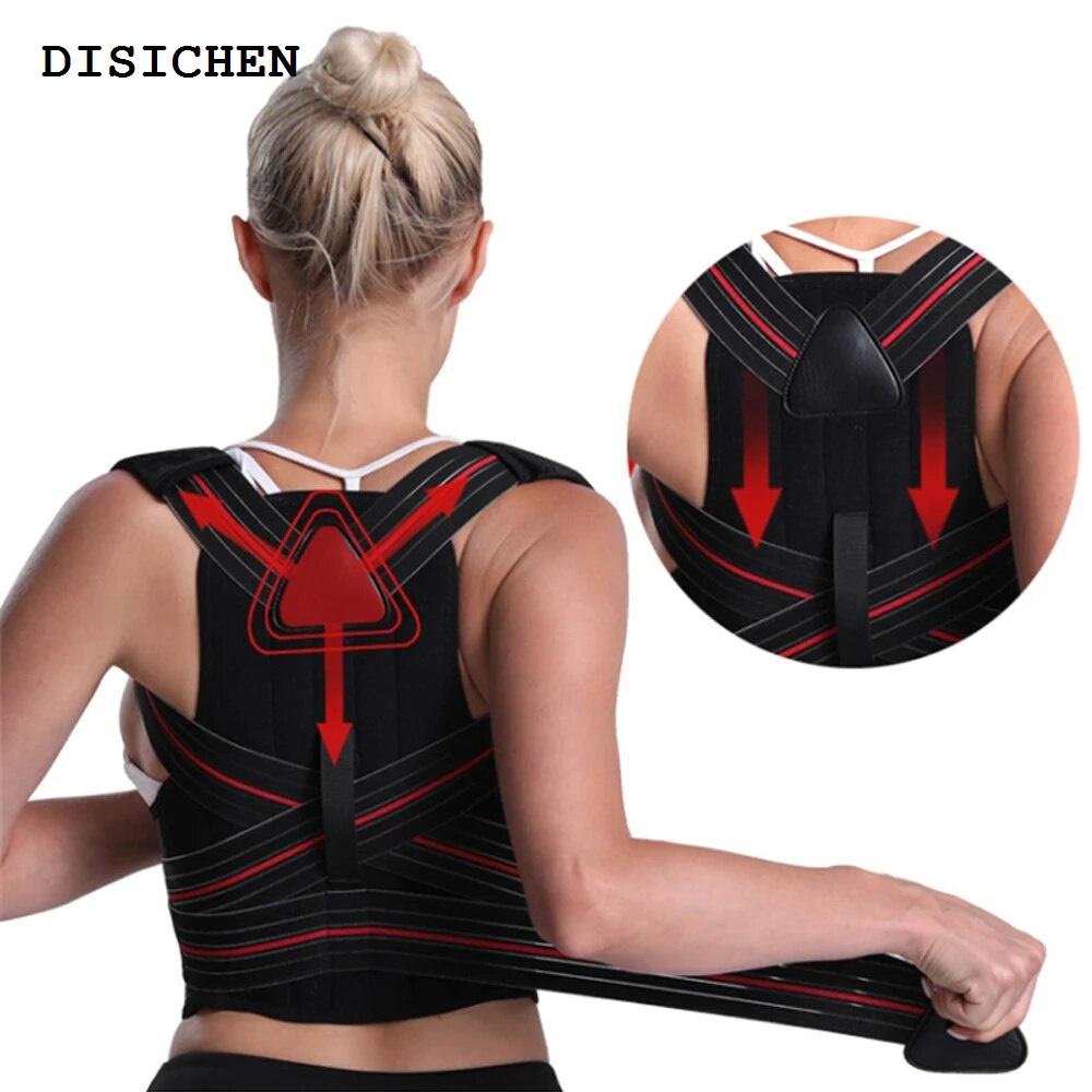 DISICHEN Hot Selling Posture Corrector for Women Men, Adjustable Back Brace, Back Support straightener, Providing Pain Relief from Lumbar, Neck,Hats Caps