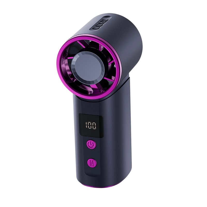 Digital Display Electric Mini Fan 5 Gear Wind Speed Adjustable Turbo Portable Outdoor Hanging Mute Fan